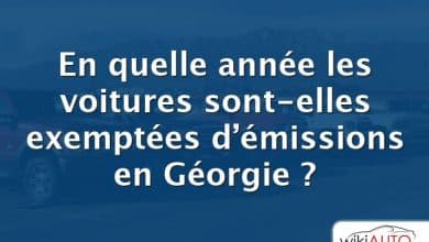 En quelle année les voitures sont-elles exemptées d’émissions en Géorgie ?